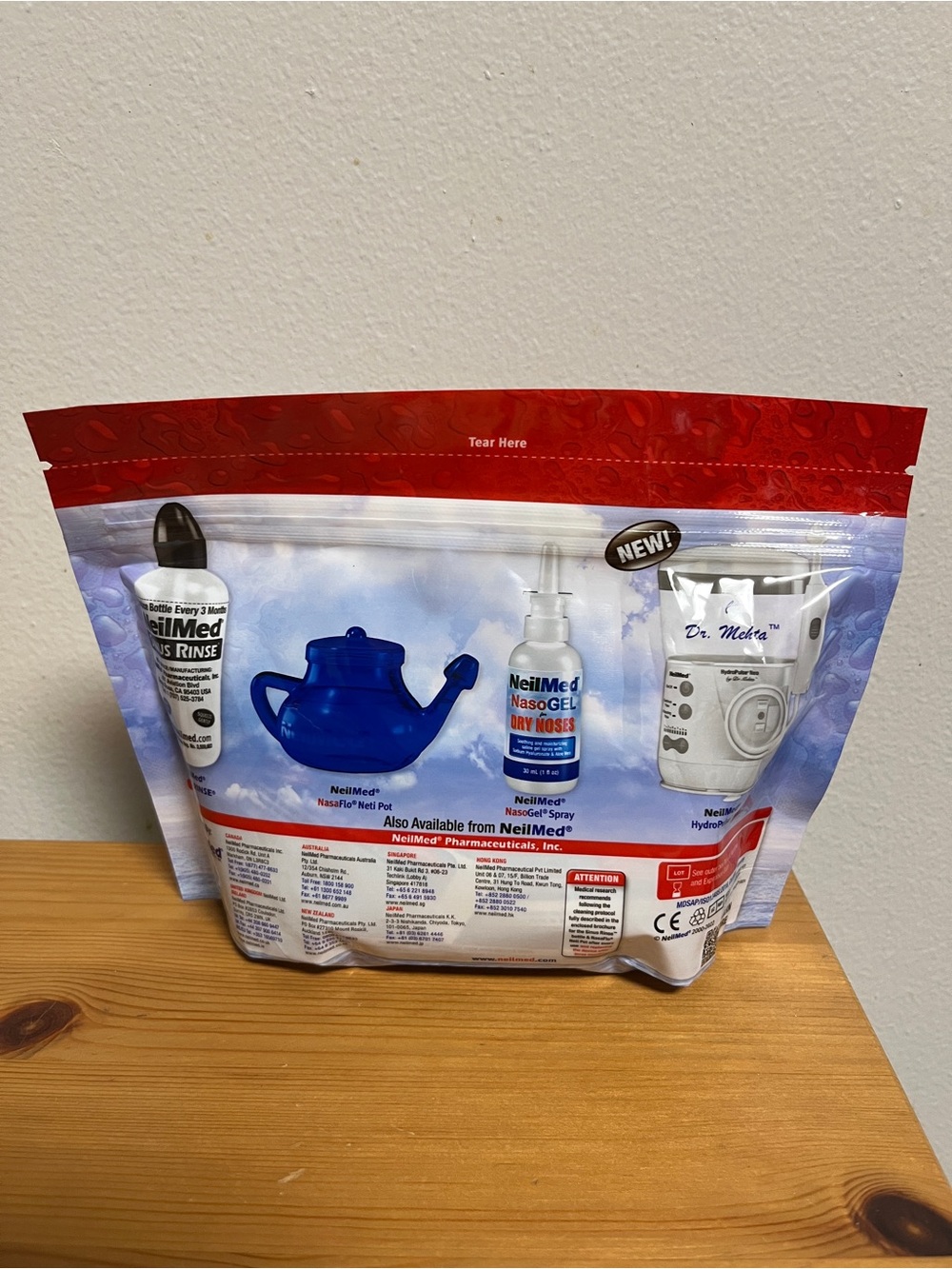 Sinus Rinse All Natural Sinus Relief - Red/White 60 pre-mixed packets - Picture 2 of 2